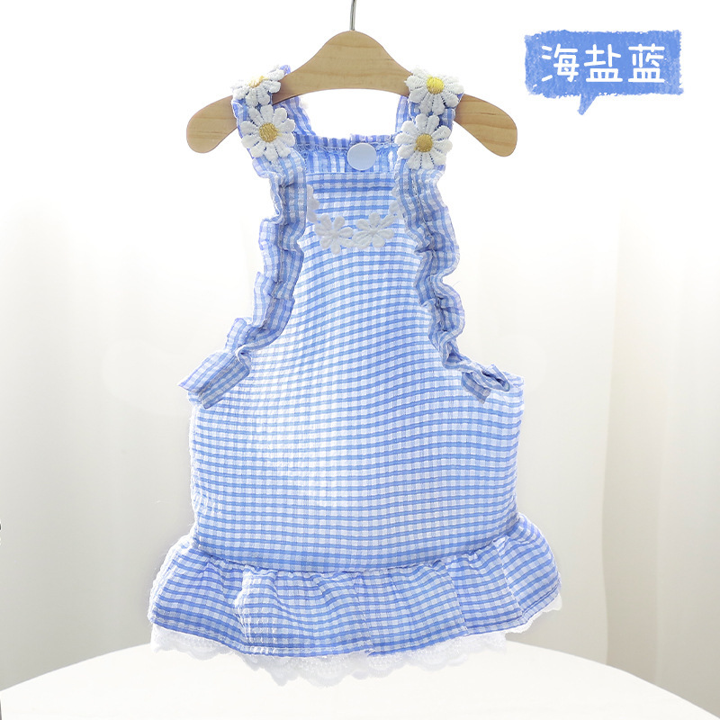 Sea salt blue daisy sundress