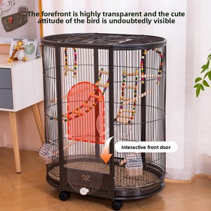 Lồng chim oval lớn bằng acrylic trong suốt dành cho vẹt, chim cảnh, chim bồ câu, vẹt con, có giá đỡ bên ngoài để sinh sản - Product Image 2