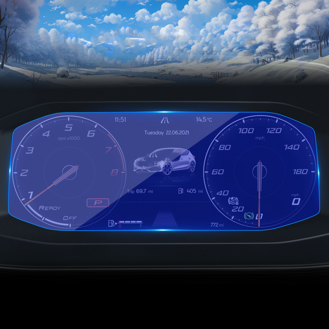 Pour 26 LEON PHEV Blue Dash