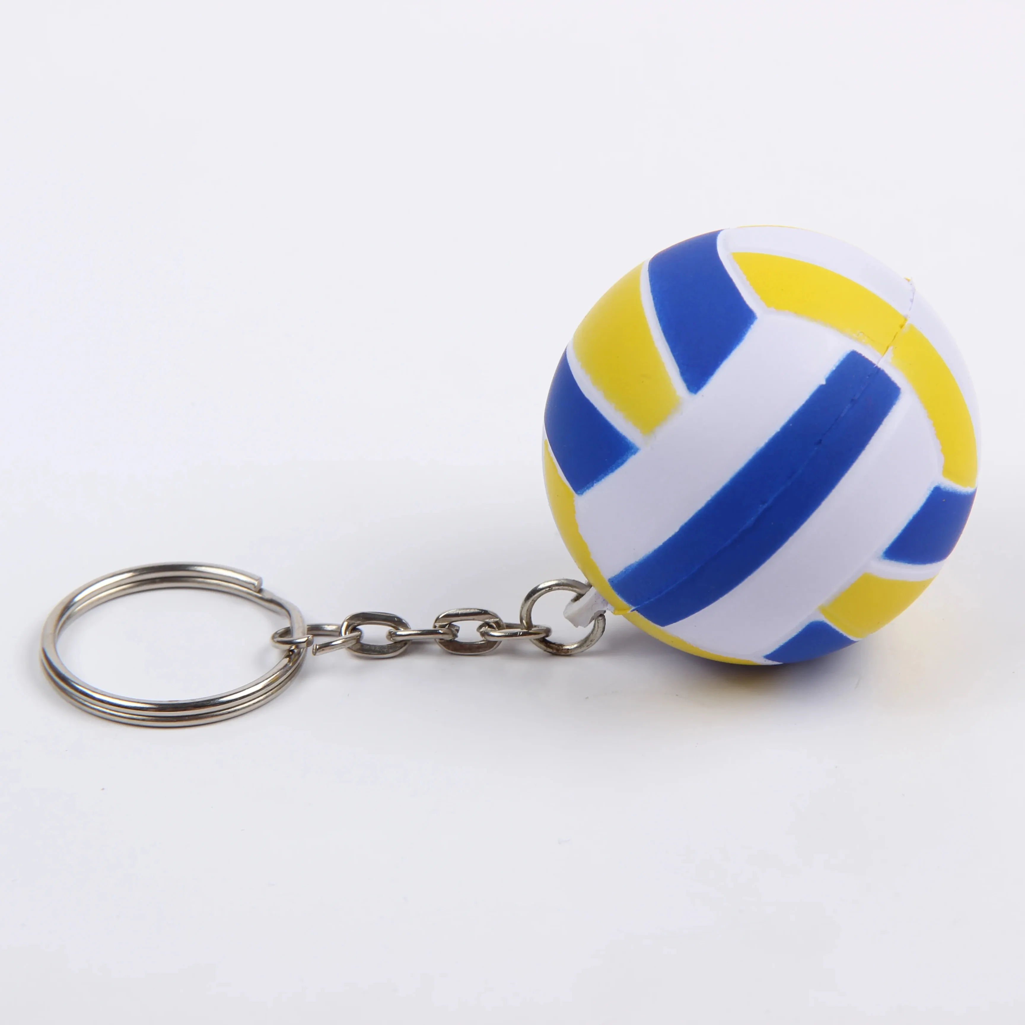 PU Sports balls Volleyball Rugby Hockey Puck Shape Keychain Creative Gifts Squeeze Toys Custom Logo Stress Ball