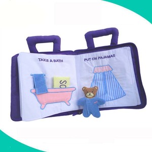 Customized Learning Baby Fabric Cloth Sample <strong>Book</strong> Manufacturer