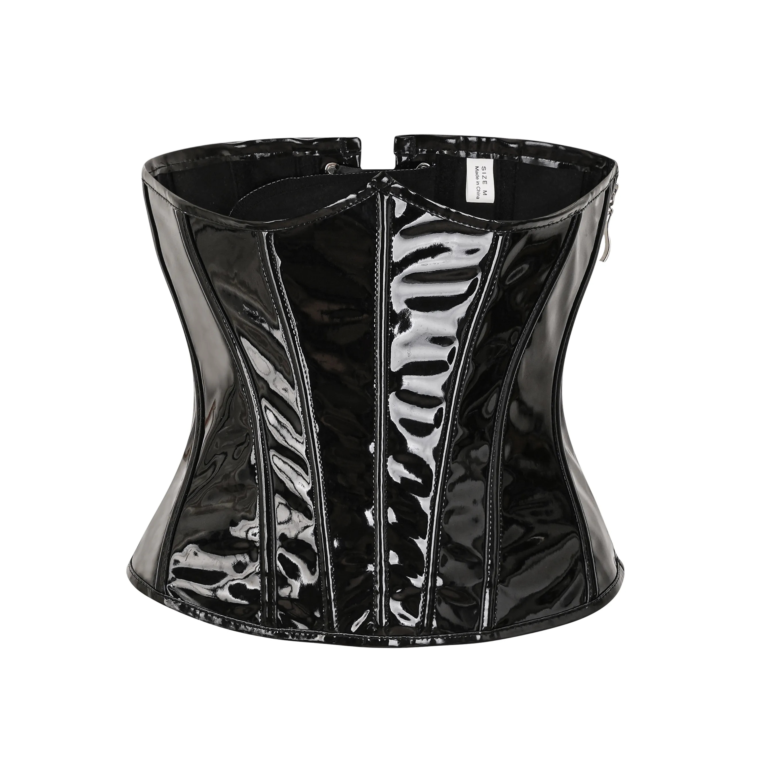 Nuovo stile corsetto in pelle sintetica lucido Sexy indossare lacci lacci per il corpo Shaper cintura avvolgente Bustier