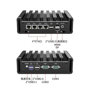 Router Mini Firewall N100 di dodicesima generazione 4x2.5G Celeron J4125 Mini Computer industriale senza ventole 2 * DB9 COM OPNsense rete Internet - Product Image 4