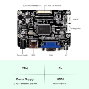 Hd-Mi <strong>Vga</strong> Av 40Pin Ttl Lcd Controller Universal Tv Mainboard LCD Driver Board For 10.3Inch Customized Lcd Screens - Product Image 5