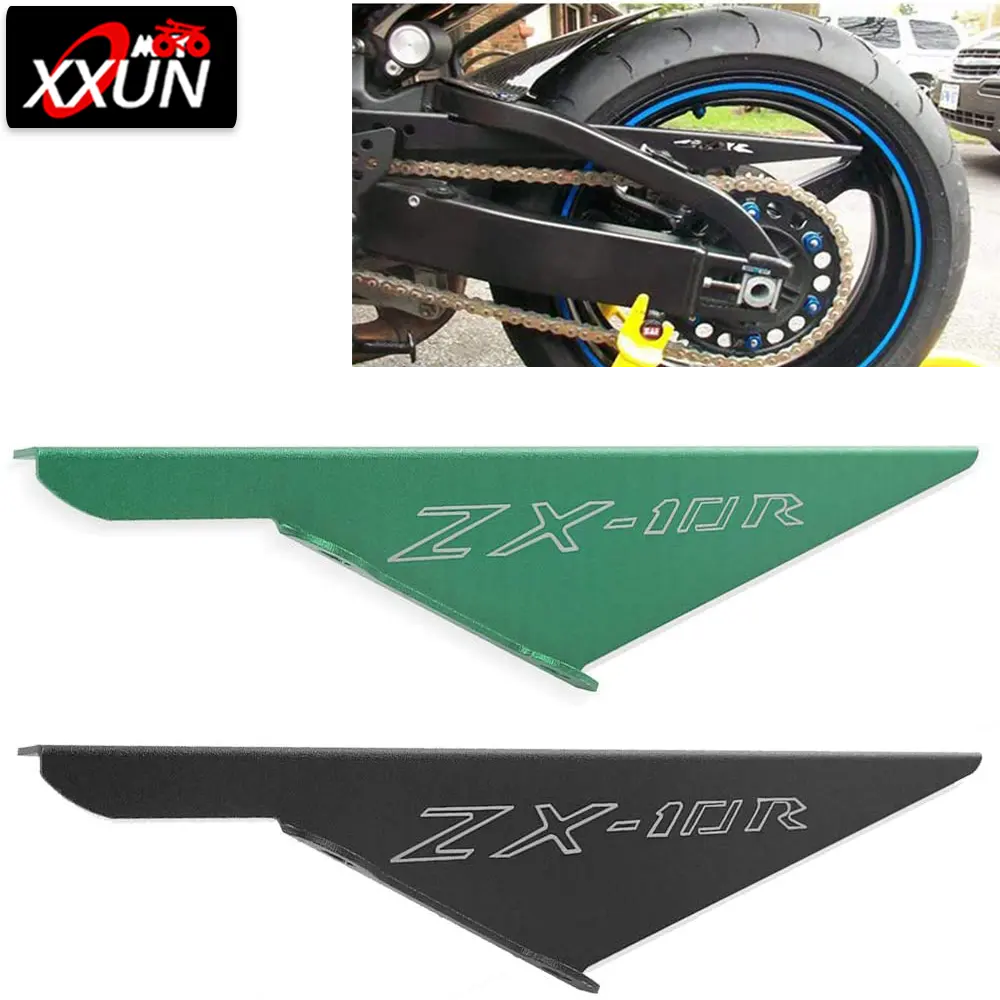 XXUNモーターサイクルCNCチェーンリアスプロケットガードカバープロテクターカワサキZX10RZX 10 R ZX-10R 2004 2005