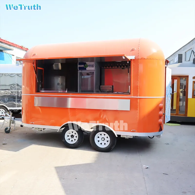 Nouveau camion de nourriture mobile de cuisine de camion de nourriture de hot-dog de rue d'Airstream de Wetruth