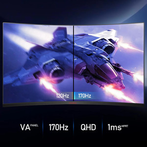 Monitor LCD de pantalla ancha de 27 pulgadas con resolución 4K y frecuencia de actualización de 144Hz para computadora o PC Use entradas RGB