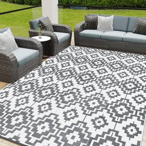 Lớn Có Thể Đảo Ngược Trong Nhà-Ngoài Trời Thảm Nhựa Sàn Ban Công Dã Ngoại Thảm Có Thể Giặt Cho Du Lịch Ngoài Trời Trang Trí Nội Thất Tăng Cường Không Gian Phòng - Product Image 1