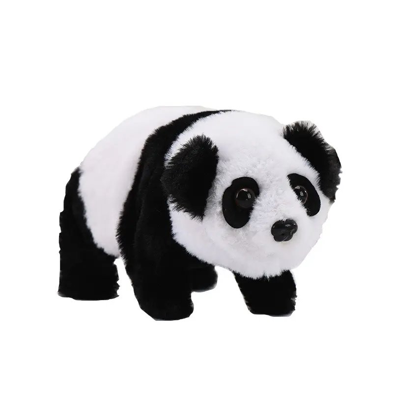Peluche eléctrico de Panda para niños, juguete para caminar con batería