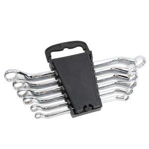 6PCS通用双关环盒端扳手套装8-19毫米铬钒扳手手动工具 - Product Image 1