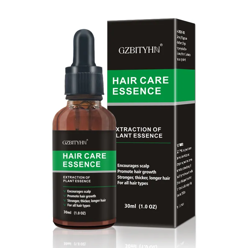 Óleo de crescimento capilar, óleo de vidro orgânico para crescimento e fortalecimento do cabelo para homens com 30ml cuidado com cabelo de gengibre