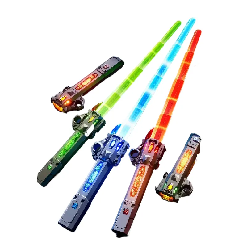 Light Sabers Led Flashing Swords New Laser Sword Creative Glow Toy Telescopic Glow Stick Flash Stick Juguete creativo para niños