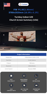Canbest fiw p2.5 2.5 mét 4480x1920 mét 14.7x7.88ft trong nhà LED Video tường Màn hình hiển thị cho Nhà thờ Backdrop trong USA - Product Image 6