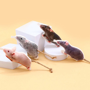 Nuevo gato de hierba gatera que mordisquea el gato de peluche de juguete Simulación gato de juguete ratón - Product Image 5