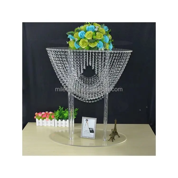 Soporte de acrílico transparente para flores, Decoración de mesa elegante, centro de mesa de acrílico para boda, nuevo diseño