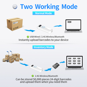 GTCODESTAR Escáner de código de barras 2D portátil Escaneo de código de barras inalámbrico Lector de código QR USB Bluetooth Mini lector de código de barras para inventario - Product Image 5