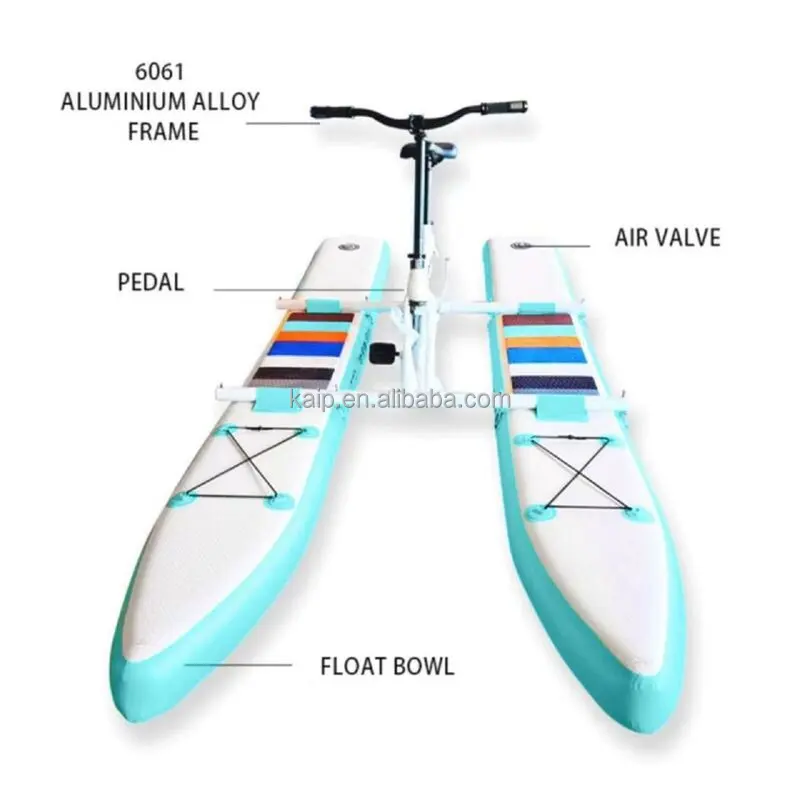 Juego al aire libre inflable plegable portátil agua bicicleta deportes equipo Agua triciclo bicicleta inflable para la venta
