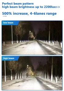 Araba far aksesuarları evrensel projektör LED 15 inç Biled matris yüksek düşük işın 110W matris LED far projektör Lens - Product Image 6