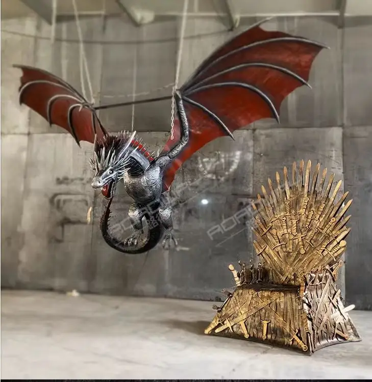 2023 Vintage metallo gioco di ferro di Thrones iron Thrones Chair Action Figure decorazione per interni esterni
