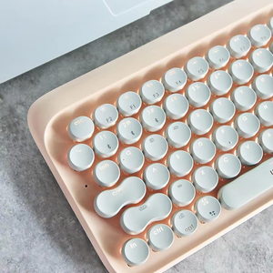 Lofree EH112S Dot para oficina en casa lindo Simple té de la leche Color LED retroiluminado USB con cable/inalámbrico para teclado mecánico Bluetooth - Product Image 3