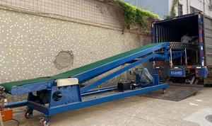 Transportador de carga y descarga Automático, contenedor, cargador de camiones, remolque móvil, transporte, cinta telescópica, transportador de camiones