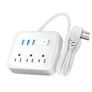 美国标准插头板USB转换插座白色 - Product Image 1