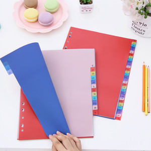 Colorful <strong>11</strong>-Hole A4 Plastic Index Pages for Loose-Leaf Binder Digital <strong>Management</strong> School Folder Pattern Box File Separator Page - Product Image 3