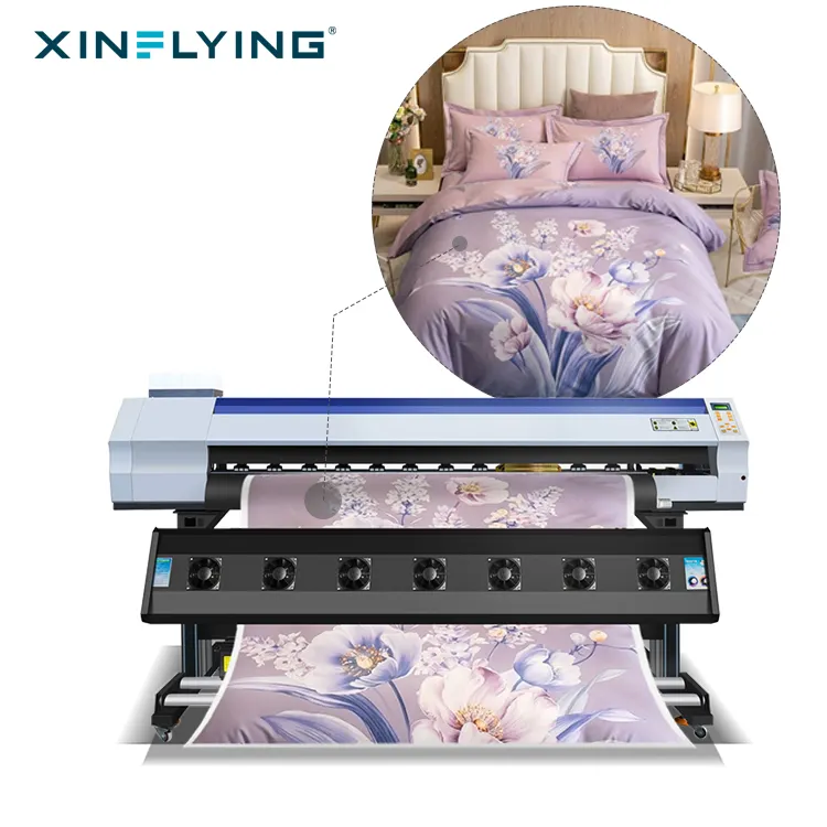 commercial sublimation printer machines printing designs on fabric