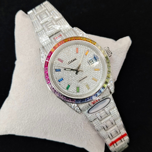 Pass Diamond Tester Hip Hop Mechanische Diamant uhr Luxus Iced Out VVS D Farbe Moissan ite Uhren