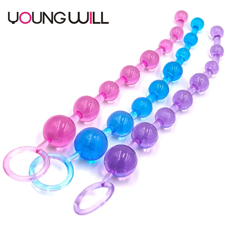 Jelly Anal Beads Orgasmo Vagina Plug Play Puxar Ring Ball Estimulador Anal Butt Beads Plug Sex Toys Para Homens Adultos Mulheres Gay Masculino