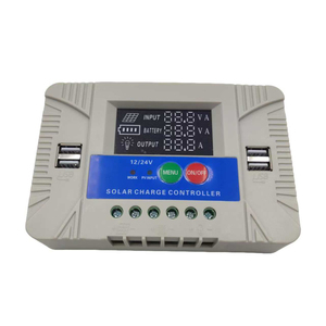 30A 20A 10A PWMソーラー充電コントローラ12v 24v充電コントローラUSBバッテリー付きパワーPwmソーラーパワーコントローラ - Product Image 1