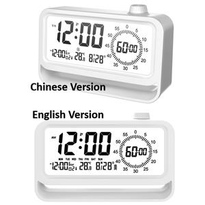 YIZHI 60 Minuten Benutzer definierter Countdown-Timer Multifunktions-Datums temperatur anzeige Schlummer wecker für Küche Schlafzimmer Studie - Product Image 2