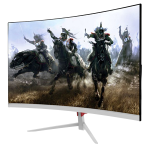Pantalla curva de 1500R para ordenador, monitor LED de 24 pulgadas con entrada VGA, 23,8