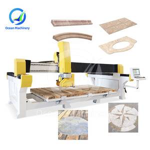Okyanus yüksek hızlı mermer kesici makinesi 4 eksen lavabo delik kuvars döşeme köprü testere tezgah kesim makinesi - Product Image 1