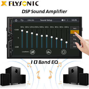 Sistema estéreo universal flysonic, wi-fi automotivo, tela sensível ao toque, rádio, som estéreo
