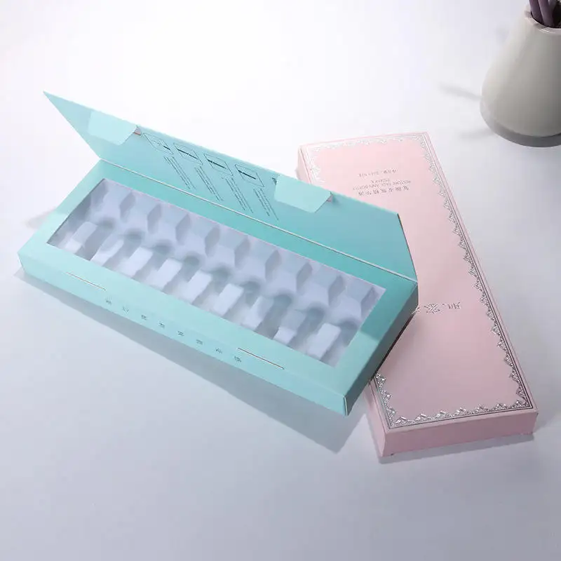 छोटा एम्पौल फ्लिप कार्टन कस्टम डिज़ाइन प्रिंटिंग हयालूरोनिक एसिड मूल त्वचा देखभाल उत्पाद पैकेजिंग कॉस्मेटिक्स बॉक्स इन्सर्ट के साथ