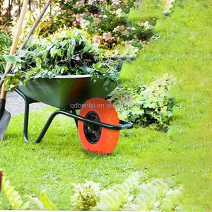 Square Pattern 16&quot; Flat Free Wheelbarrow Wheels <strong>4.80</strong>/4.00-<strong>8</strong> Solid Wheelbarrow <strong>Tires</strong> for Wheelbarrows/Garden Trailer - Product Image 5