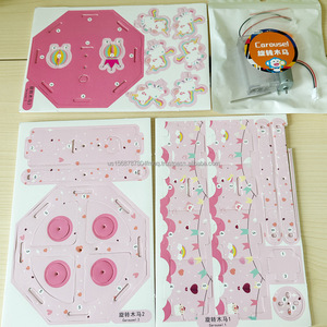 小さなDIY手作り木製カルーセルSTEM教育科学に焦点を当てた誕生日プレゼントSTEAM研究工学科学おもちゃ