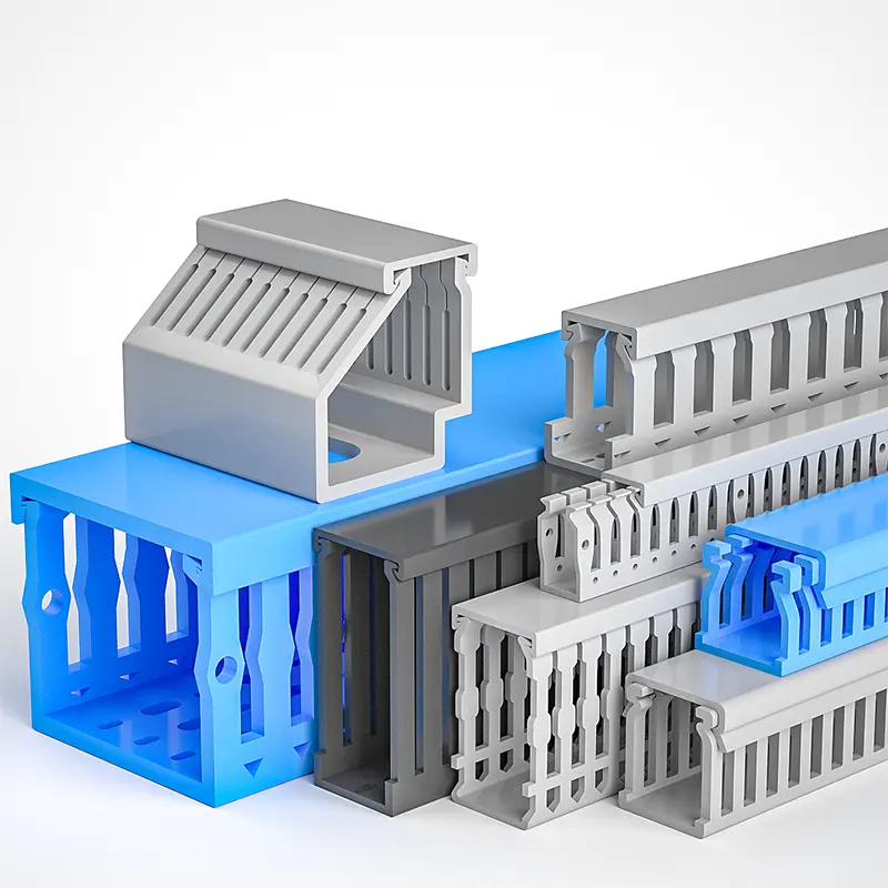 Tronco de cable libre de halógenos de ranura abierta de tamaños variables con cubierta Conducto de cableado eléctrico de plástico de PVC 80*50 60*40 80*80