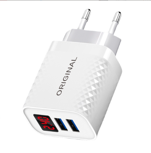 Chargeur rapide 2U Noir