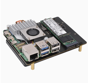 Raspberry Pi 5 PI5-Entwicklungsplatine mit spezieller PCIe-zu-SATA-Schnitts telle Dual-HDD-Erweiterung für HDD/SSD-Modell X1006 - Product Image 1