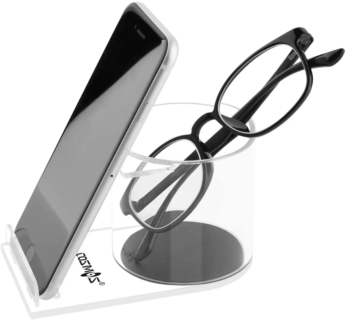 Porta occhiali per occhiali Smart Phone Holder cellulare in possesso di acrilico Stand Desktop Organizer per l'home Office