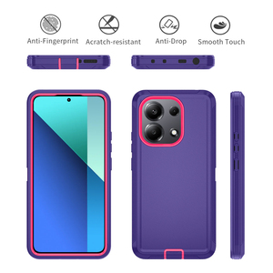 Four-in-One Cell Phone <strong>Cover</strong> With Clip Heavy-duty, Shockproof Defender Robot case Case for Redmi Note 13 4G Smartphones - Product Image 2