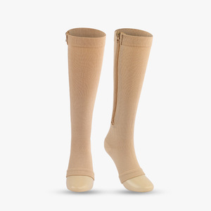 Unisex 20-30 Mmhg varis çorabı açık Toe Zip-up tasarım Plantar fasiit için fermuar ile gençler için yaz aylarında hemşireler için - Product Image 4