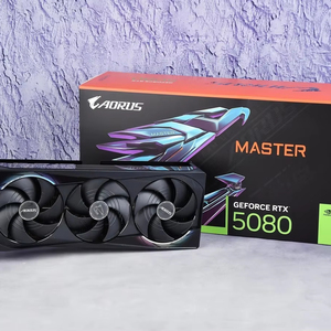 GIGABYTE AORUS GeForce RTX 5080 für MASTER 16G Neue PCIe Desktop-Gaming-Video-GPU mit DDR-Speichers chnitt stelle und 256-Bit-Fan-Coole - Product Image 1