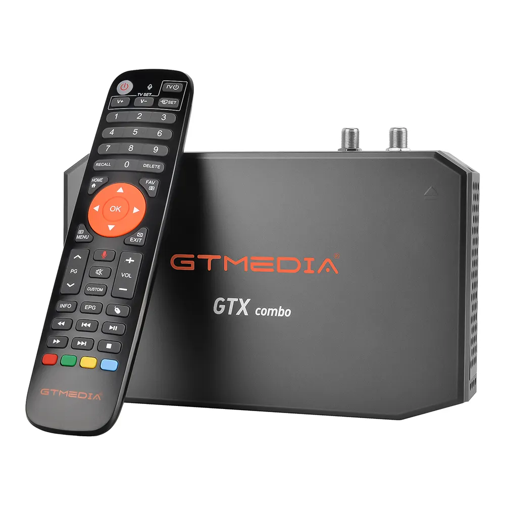 GTMEDIA GTX मजबूत डिकोडर उपग्रह + एंड्रॉयड 9.0 टीवी रिसीवर DVB S2X T2 4K पूर्ण HD केबल आईपीटीवी डिजिटल सेट टॉप बॉक्स gtx कॉम्बो