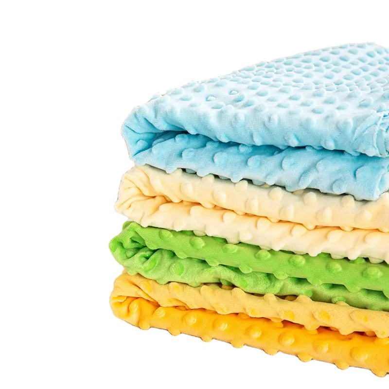 Toptan özelleştirme için örgü minky kumaş bebek battaniye softtoys için süper yumuşak kumaş softtoys için süper yumuşak kumaş