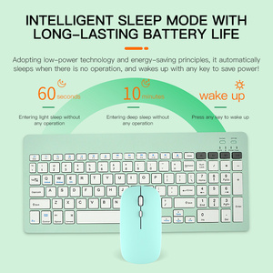 Wholesale Compact Dual Mode Magic Multimedia Rechargeable <strong>Multi</strong> Channels Slim Wireless <strong>Keyboard</strong> <strong>and</strong> <strong>Mouse</strong> Set for Tablet - Product Image 2