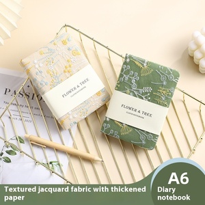 A6 japonya-kore tarzı keten pamuk el kitabı düzensiz nakış dizüstü süper kalın kumaş öğrenciler için 100 yarım boş - Product Image 2