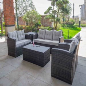Fancy PE <strong>Patio</strong> Rattan Outdoor Wicker Garden Cube Sofa and Table Set for Balcony - Product Image 6